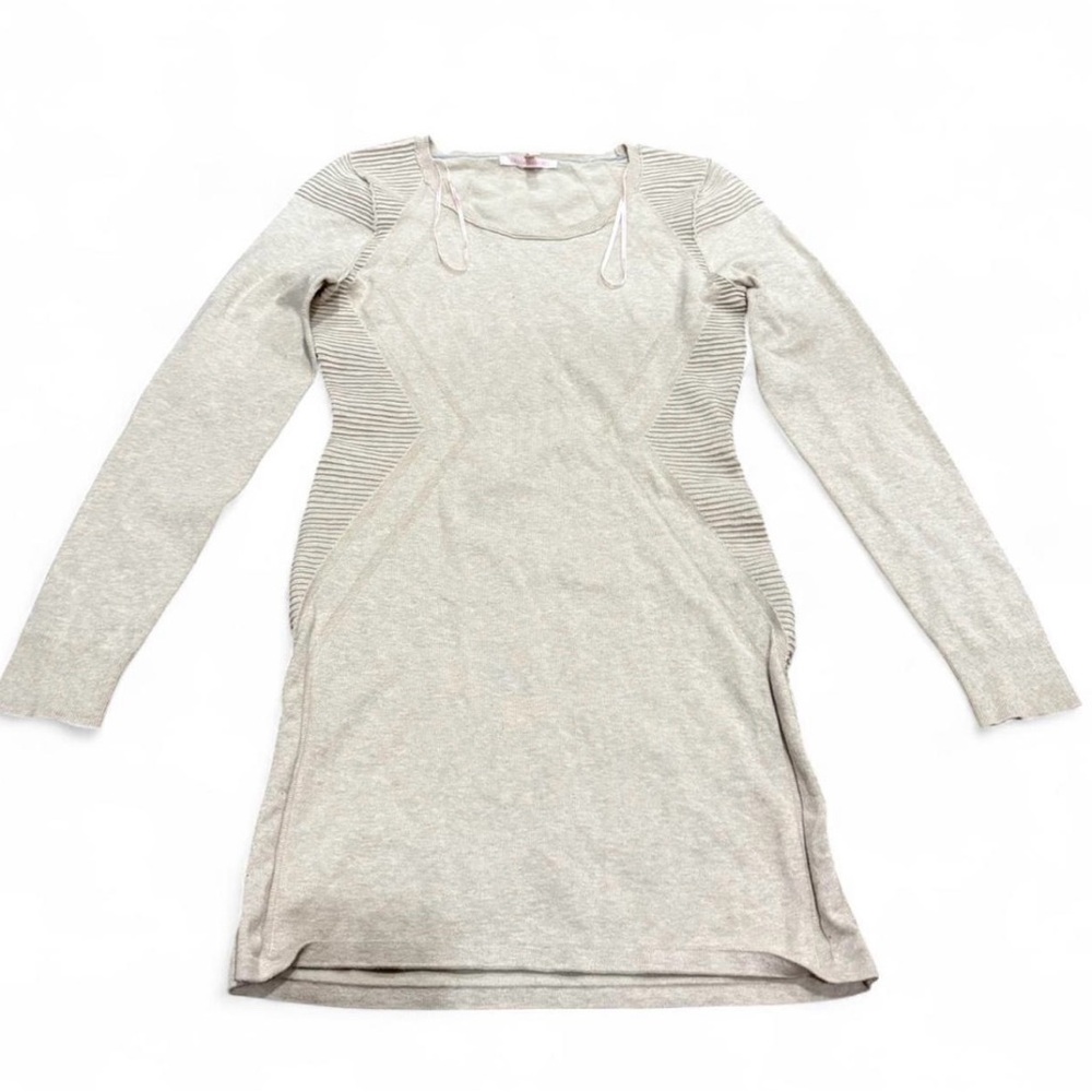 Victoria's Secret Beige Knit Long Sleeve Dress